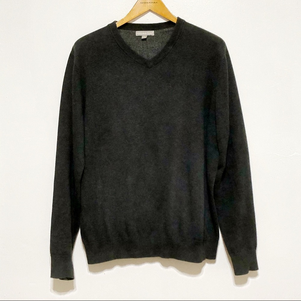 Grayson & Dunn Long Sleeve Dk Gray V Neck